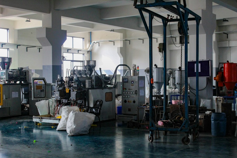 Machinery and equipment on a factory floor